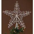 Pack of 4 Richest Winter Glitter Swirling Star Metal Christmas Tree Toppers 16