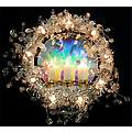 Lighted Rock Ice Triple Candle Christmas Tree Topper 8