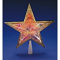 10" Lighted Gold Star Christmas Tree Topper - Multi-Color Lights
