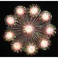 8" Lighted Iridescent Foil Flower Christmas Tree Topper