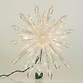 13.5" Lighted Acrylic Starburst Christmas Tree Topper - Clear Lights