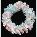 20" Pre-Lit Crystal White Spruce Artificial Christmas Wreath - Multi Lights