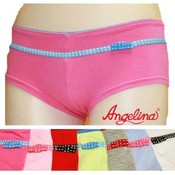 Angelina Cotton/Spandex Woman's Boyshorts Panty