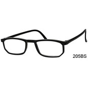 Black Shiny Plastic Half-eye reading glasses