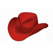 Red Wool Felt Cowboy Hat