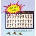 Square Shape Catseye Ring Assortment