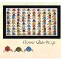 Flower Glass Ring Assortment