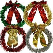 Tinsel Christmas Wreath 14"(Case of 48)