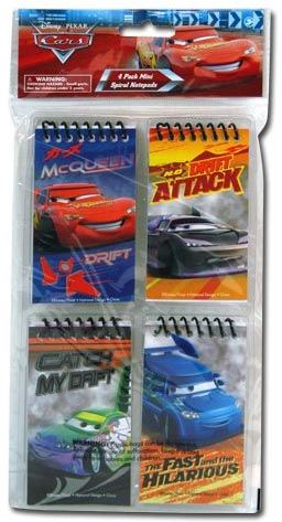 UPC 678634808172 product image for Cars 4Pk Mini Spiral Notepad In Poly Bag | upcitemdb.com