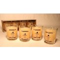 4 Pc Glass Votive Candle Set - Unscented