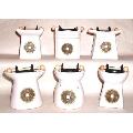Ceramic Oil Burners (White/Blk) - 6 Assorted