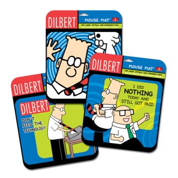 Motivational Mouse Mat Dilbert Spinning