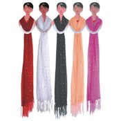 Lacy Fashion Silky Glitter Scarf Assorted Colors(Case of 60)