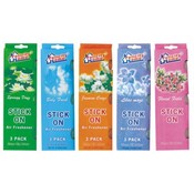 Stick on Air Freshener 3 Pack Assorted Scents(Case of 90)