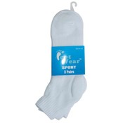 Women's 3 Pair Ankle White Socks(Case of 60)