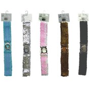 Ladies Glitter Fashion Sequence Belt(Case of 36)