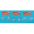 2 Pack Clear Christmas Ornament- 3 Styles