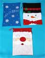 Deluxe Cloth Christmas Sacks- 26" x 18"- 3 Styles
