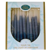 TriColor Blue &amp; White Chanukah Candles