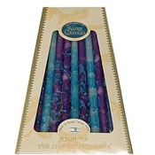 Lavender and Blue Chanukah Candles