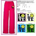 Interlock Solid Pant "Love/Smiley" Print