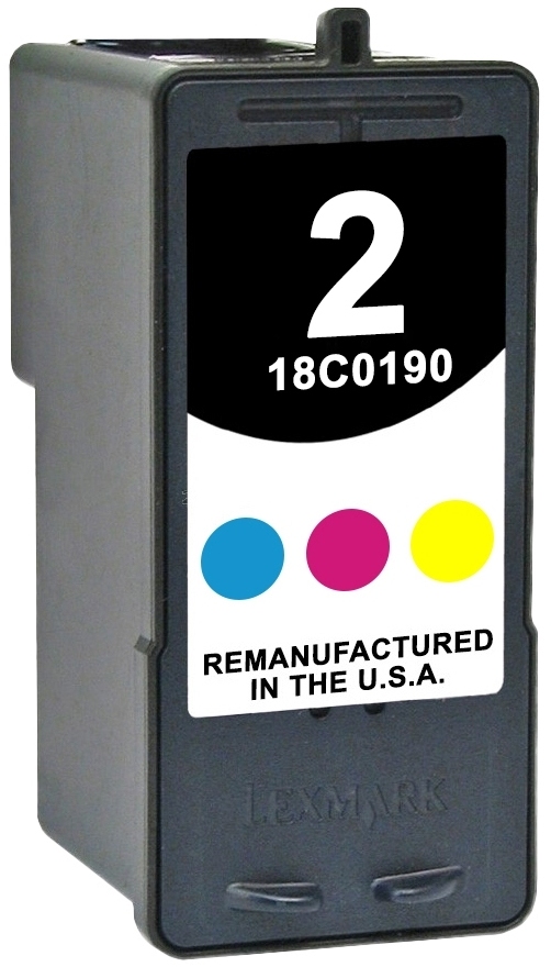 Remanufactured Lexmark 2 / 18C0190 Color Ink Cartridge