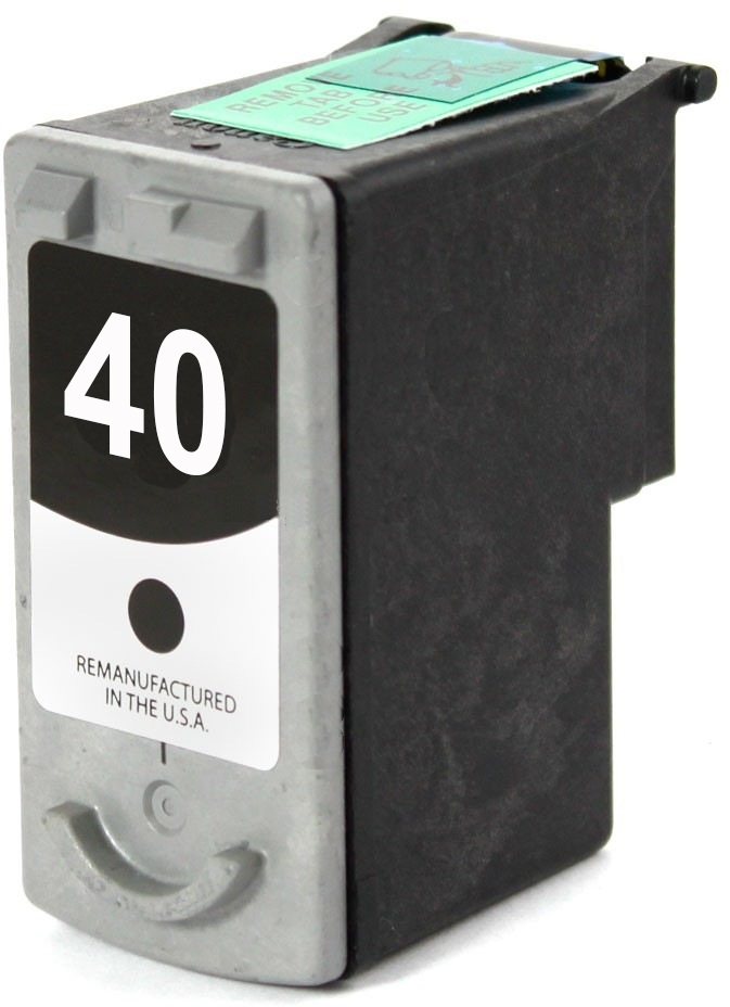 Remanufactured Canon PG-40 Black Inkjet Cartridge