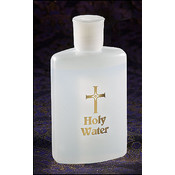Holy Water Bottle/Gold Letters