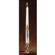 White Confirmation Candle 10"