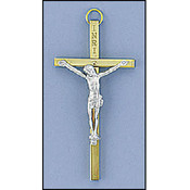 4" Brass Crucifix