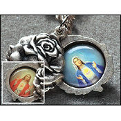 Sacred Heart/Immac Heart Keychain