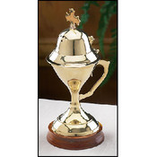 Incense Burner with Wood Base