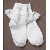 Embroidered Cross Socks