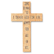 Give Thanks to God Wall Cross