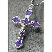 Purple Crucifix Pendant