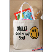 Smile, God Loves You Tote Bags