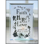 Faith, Hope and Love Votive Candleholder