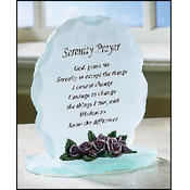 Serenity Prayer Frosted Glass Stand