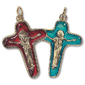 Sorrowful Mother Epoxy Crucifix Pendant