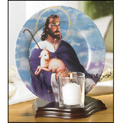 Good Shepherd Plate Stand with Votive Holder