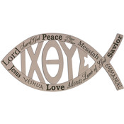 Ichthus: In Jesus' Name Auto Magnet(Case of 24)
