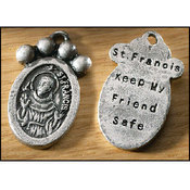 St Francis Paw Print Pet Medal