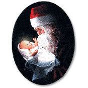 Adoring Santa Magnet