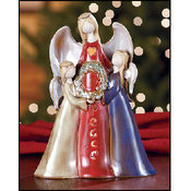 3 Angels With Peace Tealight Candle Holder