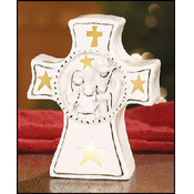 Cross with Nativity Tealight Holder