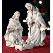 Three Piece Crackle Finish Nativity