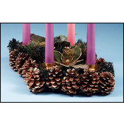 Diamond Shaped Pine Cone Advent Wreath