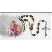 St Joseph Rosary with Two-Piece Case(Case of 18)
