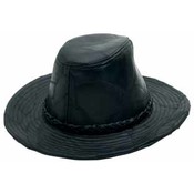 Rock Design Leather Cowboy Hat w/Braided Band