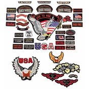 41pc Embroidered Biker Patches